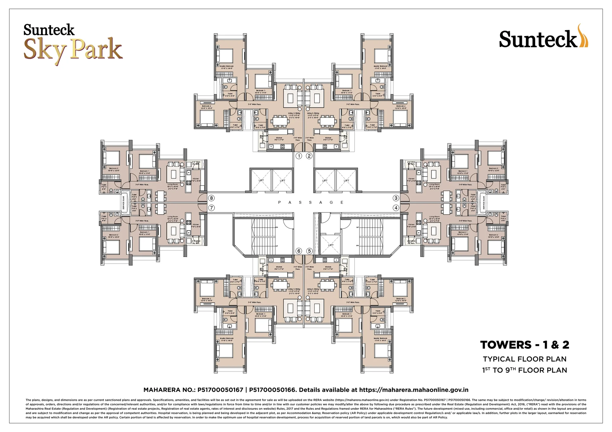 Typical Floor – 1st to 9th