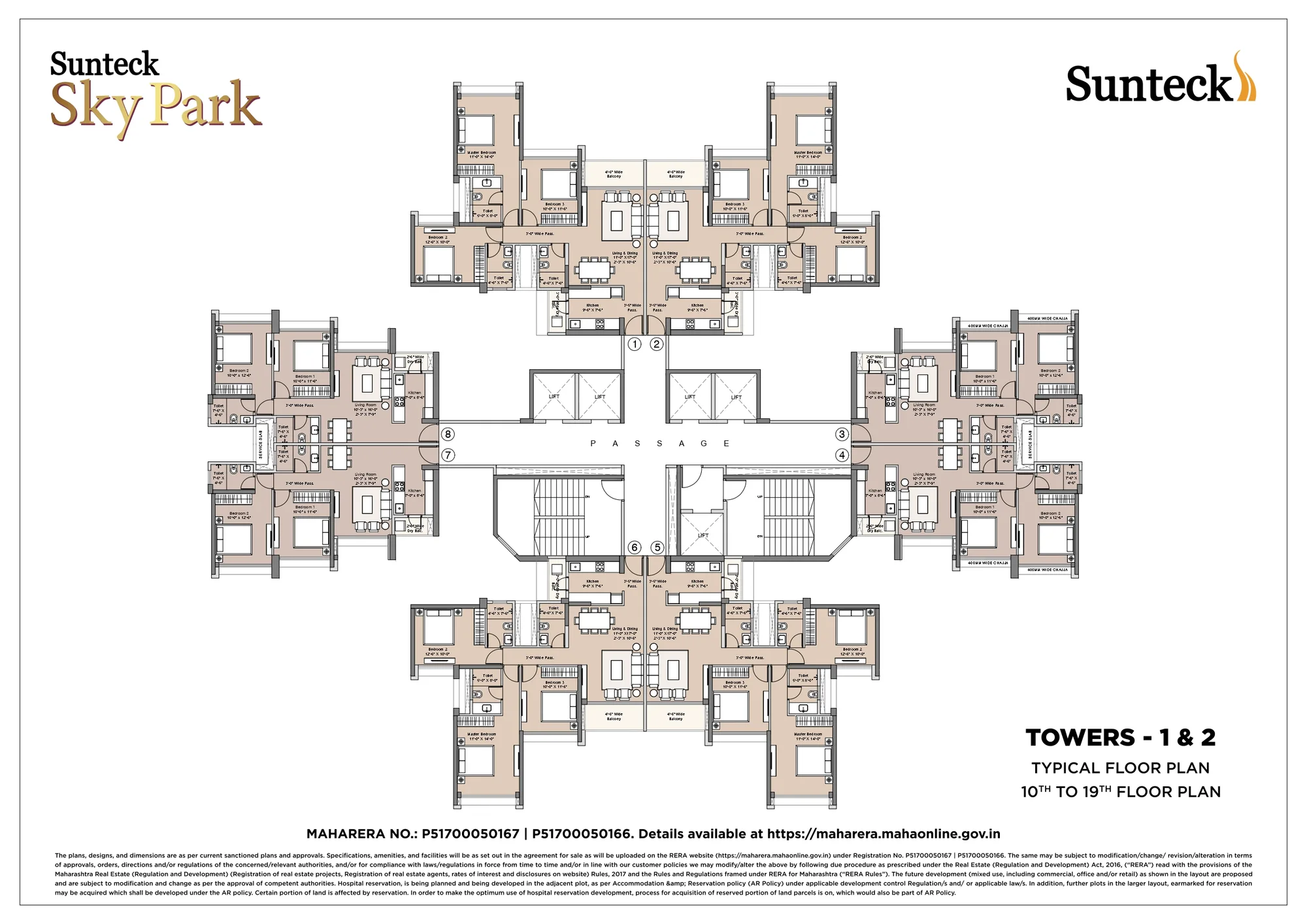 Typical Floor – 10th to 19th