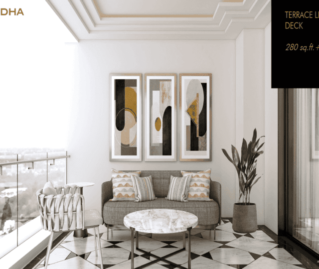 Spacious living room at Lodha Cullinan Versova residences