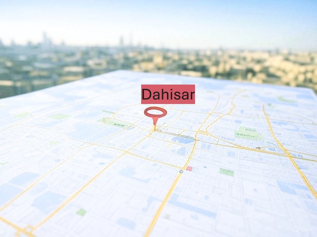Location map of Dahisar Check Naka