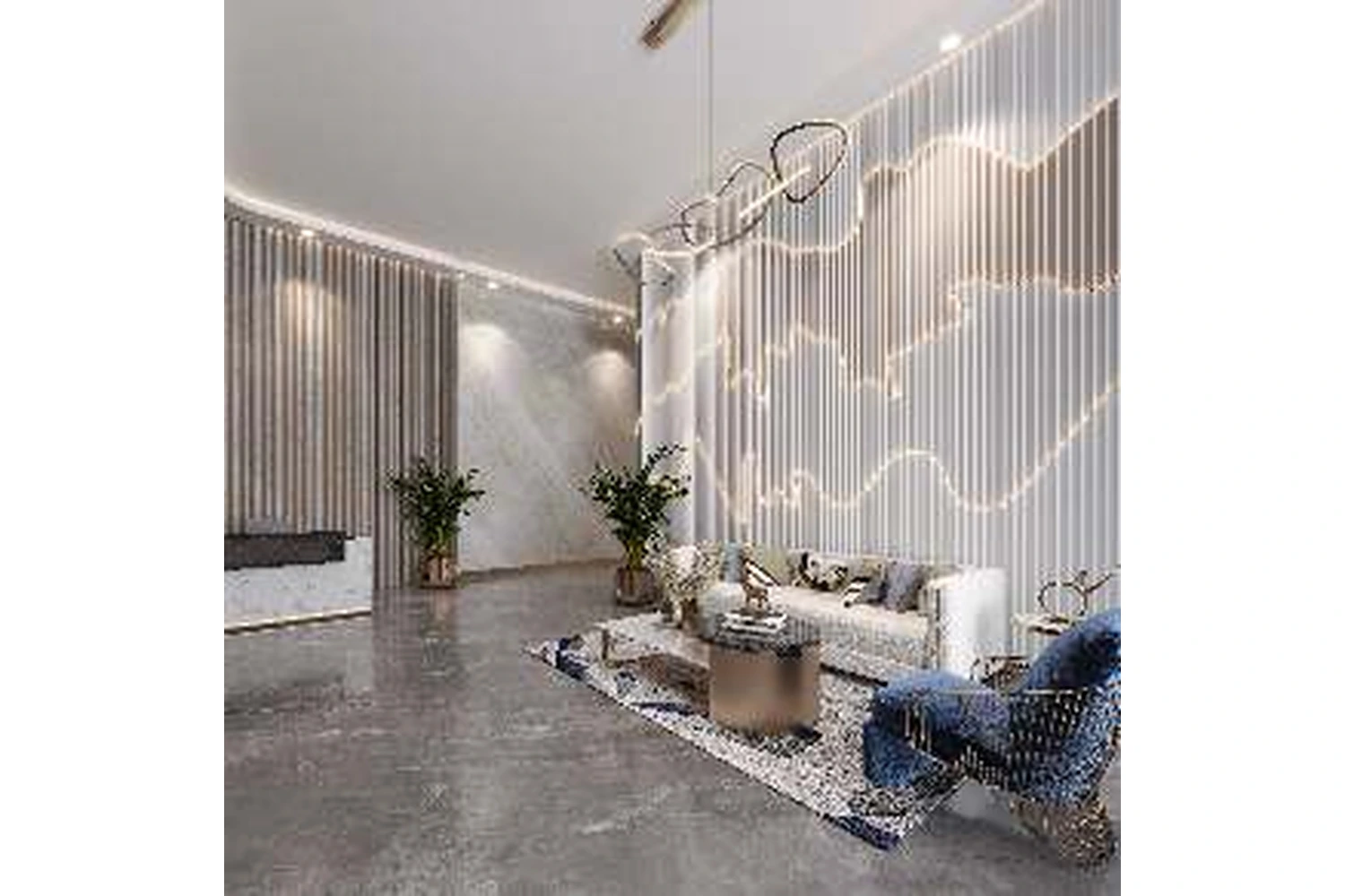 Living room interior at SK Imperial Garden, Mira Road East