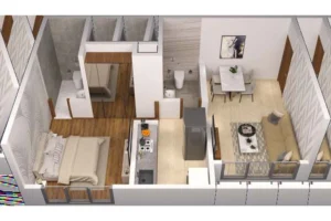 Podium swimming pool and deck at SK Imperial Garden, Mira Road East