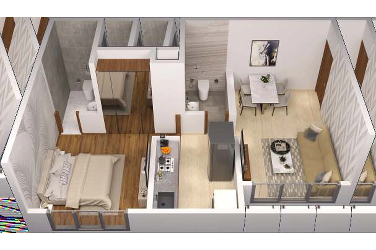 Podium swimming pool and deck at SK Imperial Garden, Mira Road East