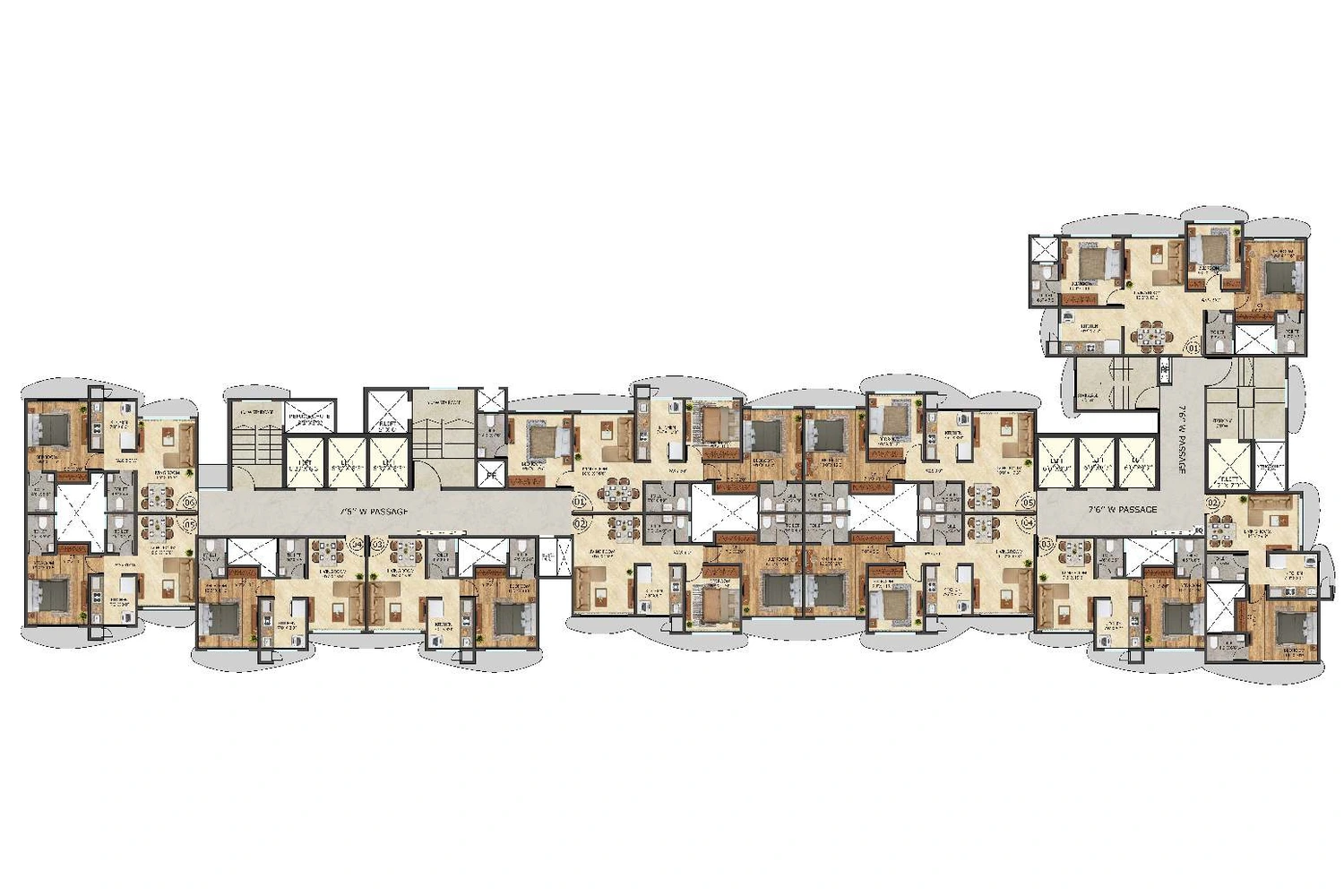 3 BHK Flat in Mira Road: Imperial Garden, Mumbai — floor plan preview