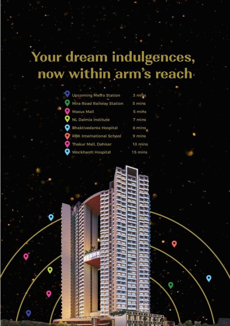 Sonam Mira Crest location: metro, Mira Road station, schools and hospitals