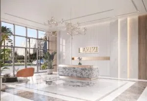 Azizi Venice apartment lobby