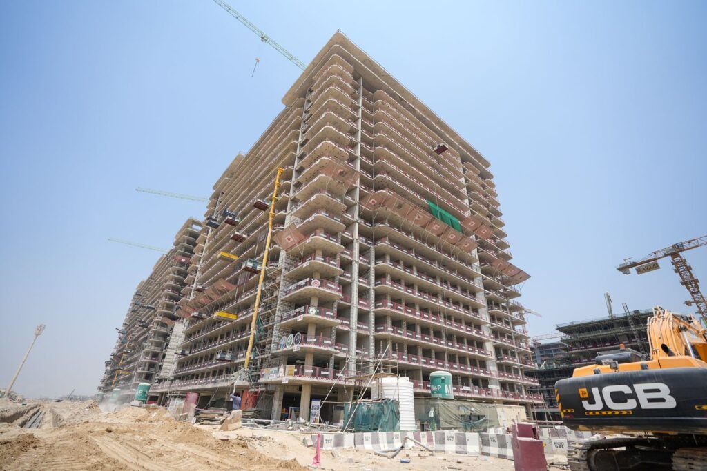 Azizi Venice high-rise structure, September 2026