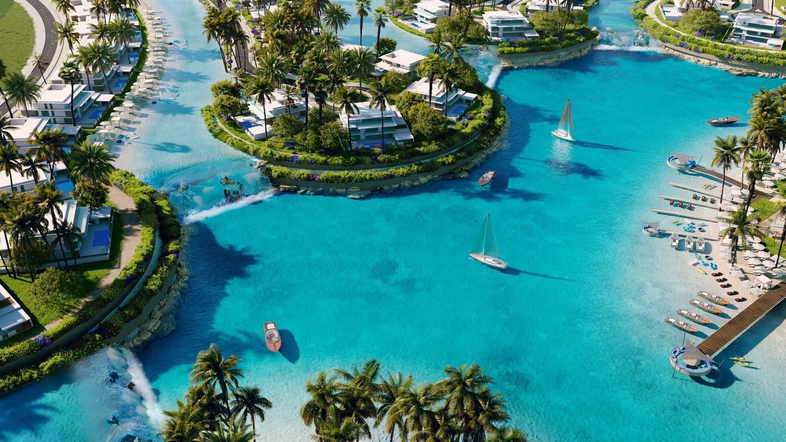 Azizi Venice lagoon and islands