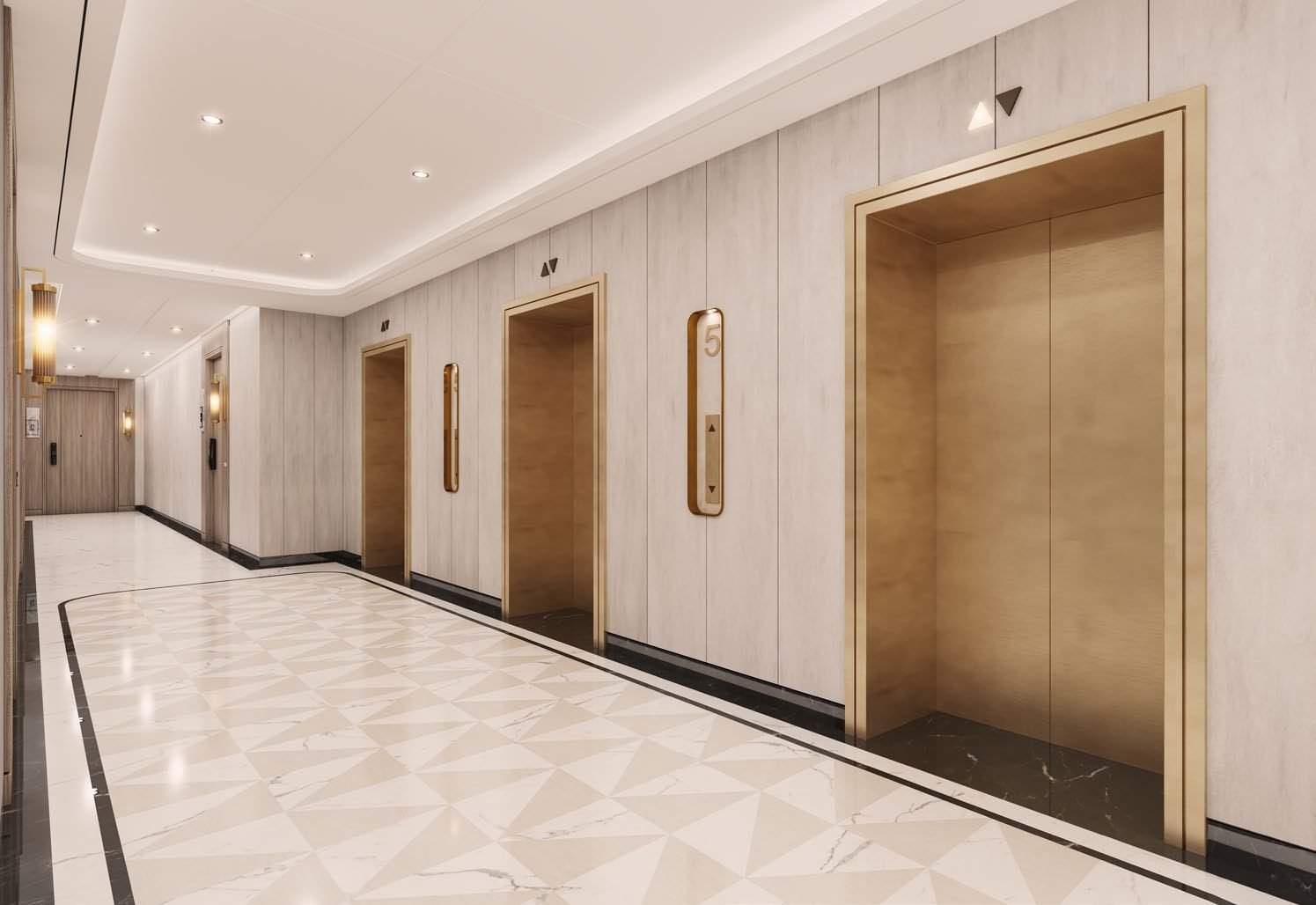 Azizi Venice lift lobby