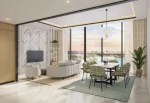 Azizi Venice apartment living and dining room