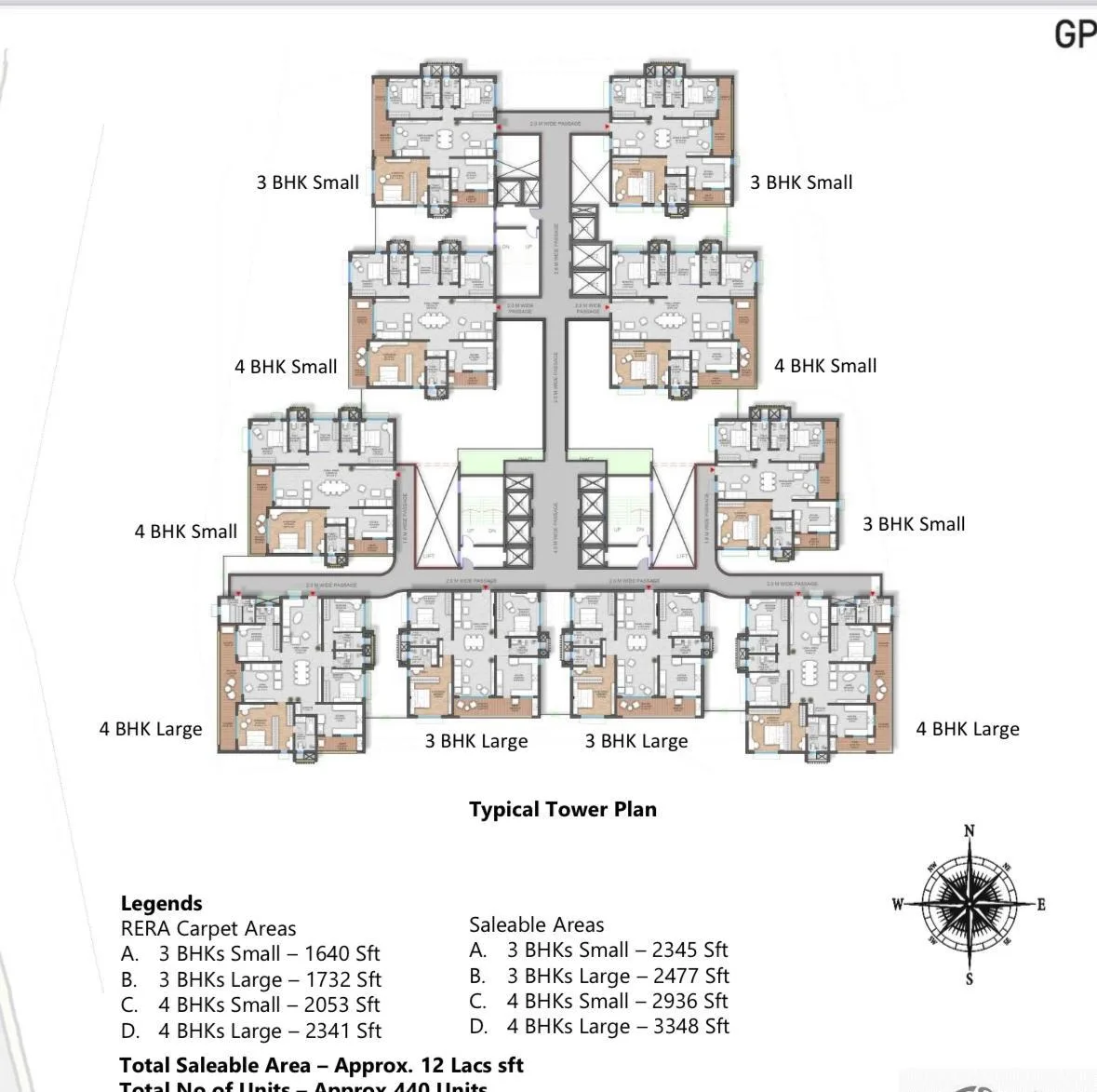 Godrej Neopolis, Kokapet Hyderabad: 3 & 4 BHK Flats — floor plan preview