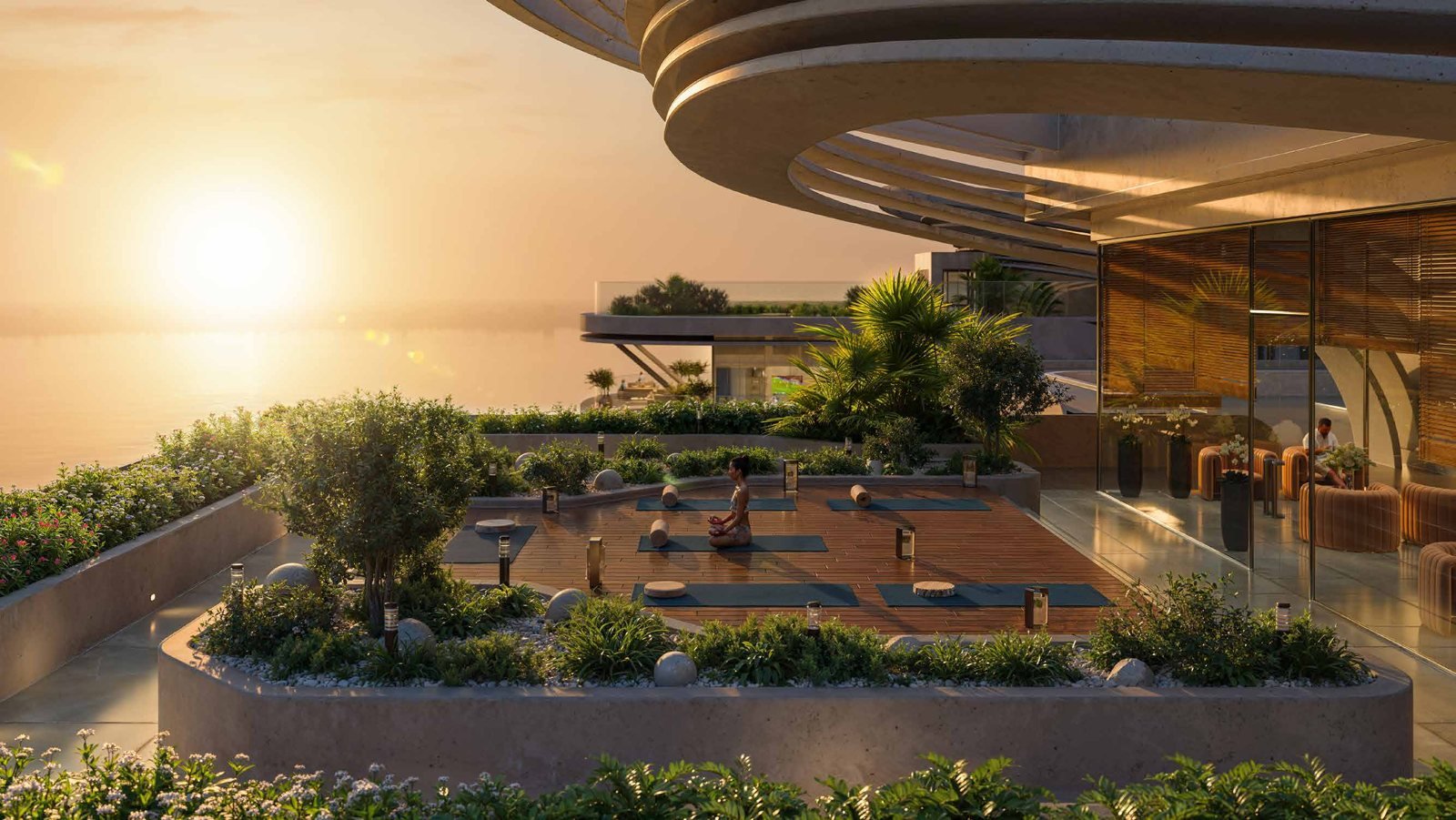 ONE by MSN podium deck at sunset