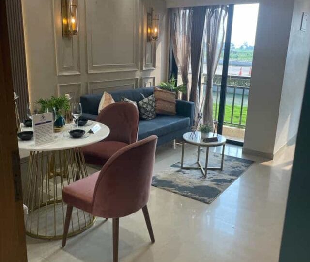 interior view of Abhinandan Lodha's luxurious house, showcasing contemporary architecture.