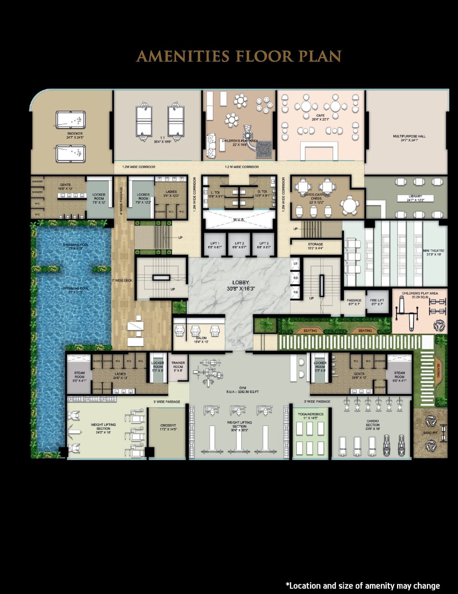 Amenity floor plan