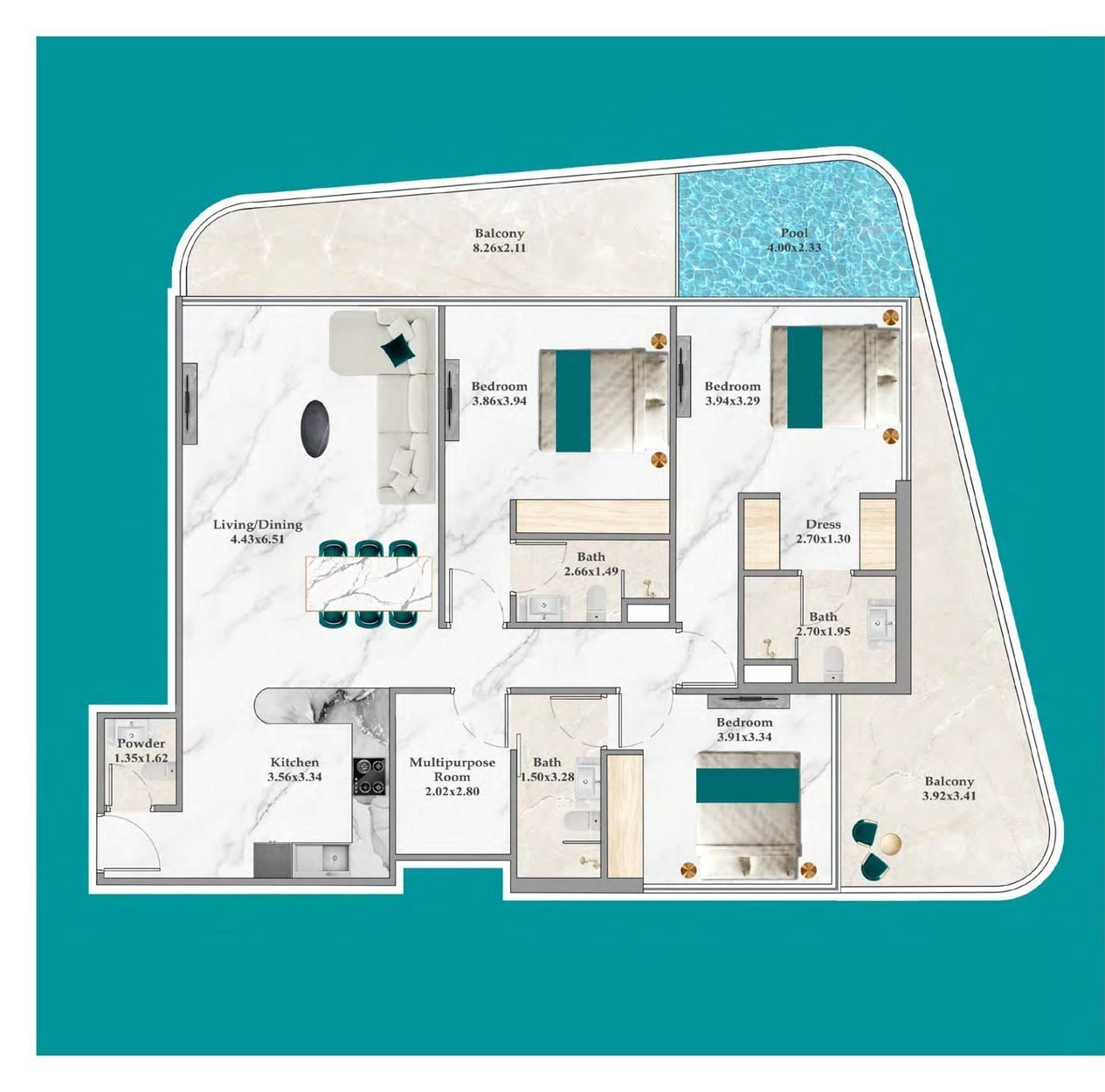 3 Bedroom Premium