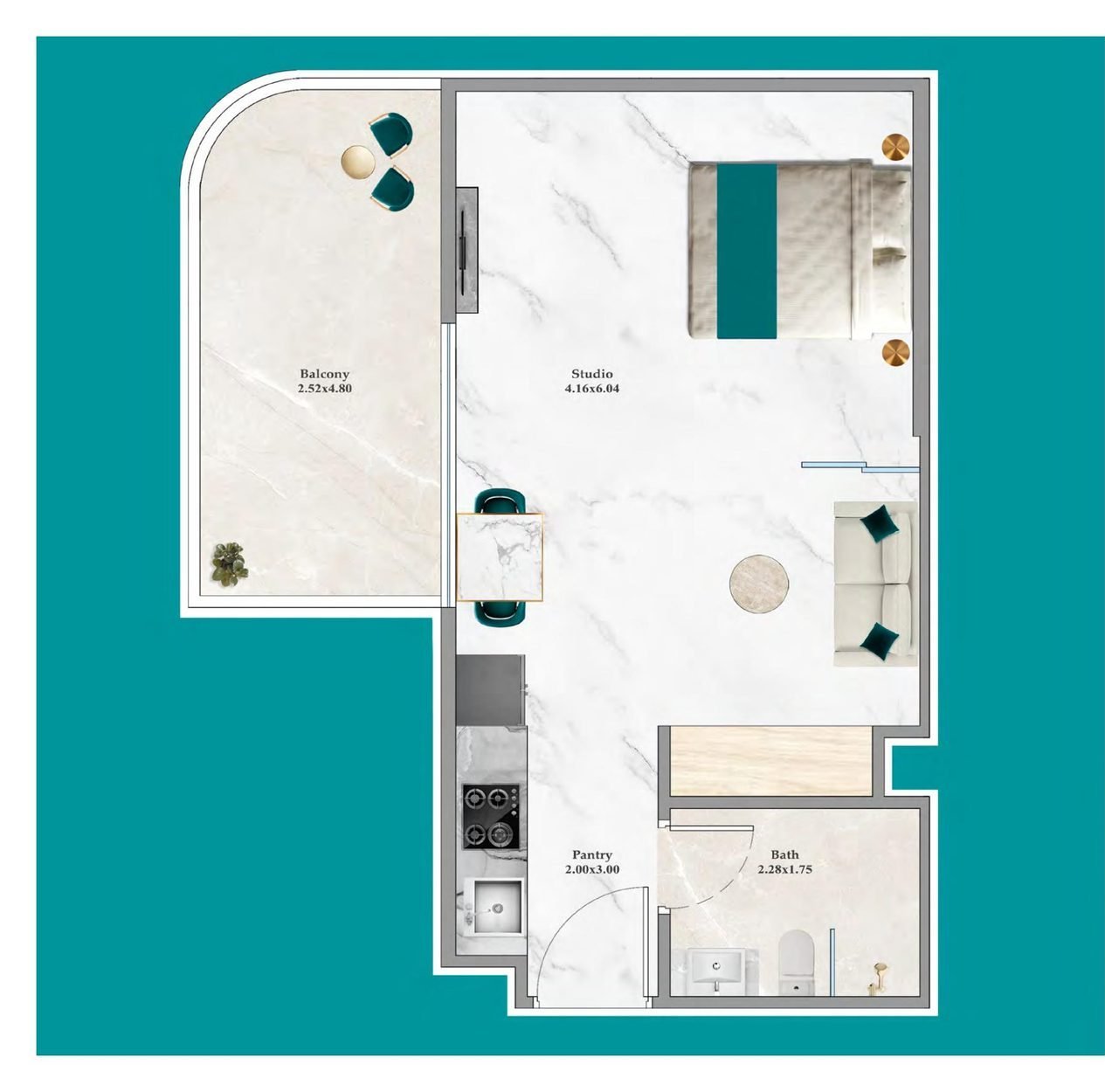 Flex Studio (convertible to 1 BHK)