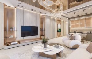 Breez by Danube living room, Blanco Luxe interiors