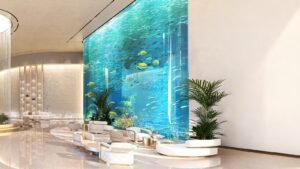 Breez by Danube grand lobby with aquarium