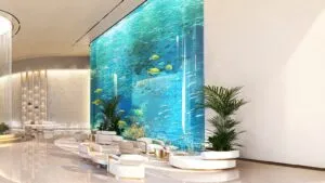 Breez by Danube grand lobby with aquarium