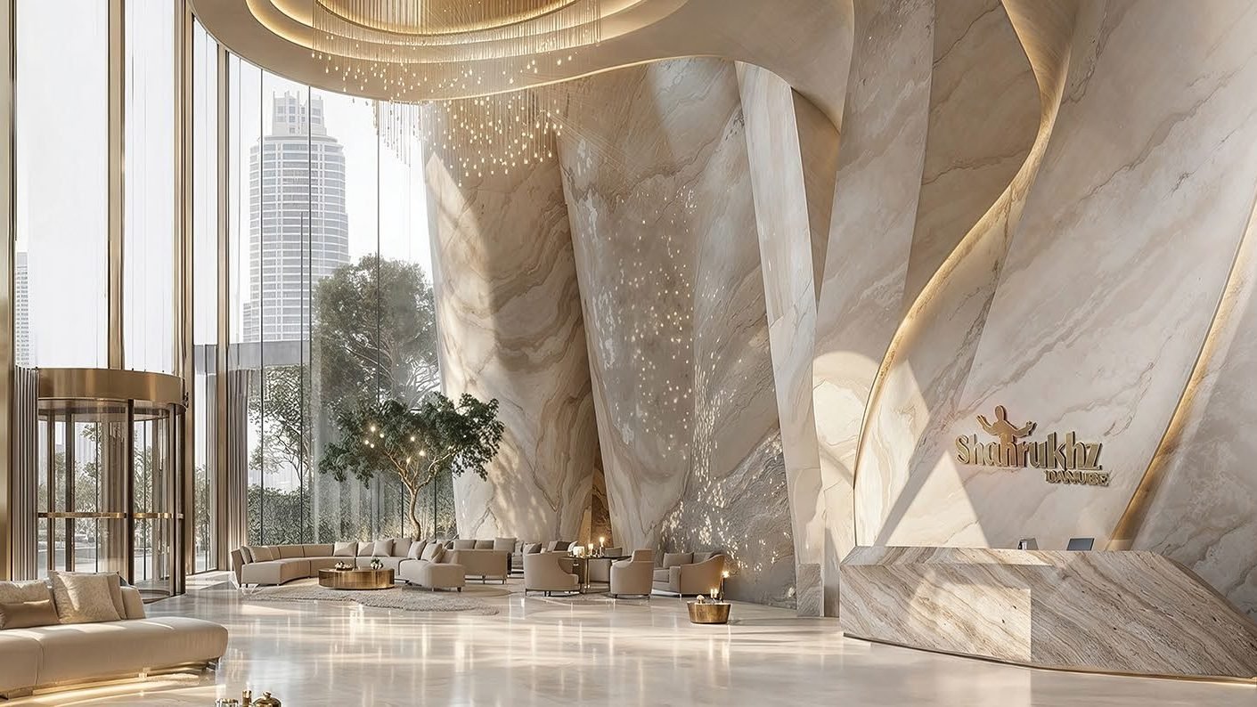 Shahrukhz by Danube double-height lobby