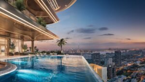 Shahrukhz by Danube sky pool with skyline view