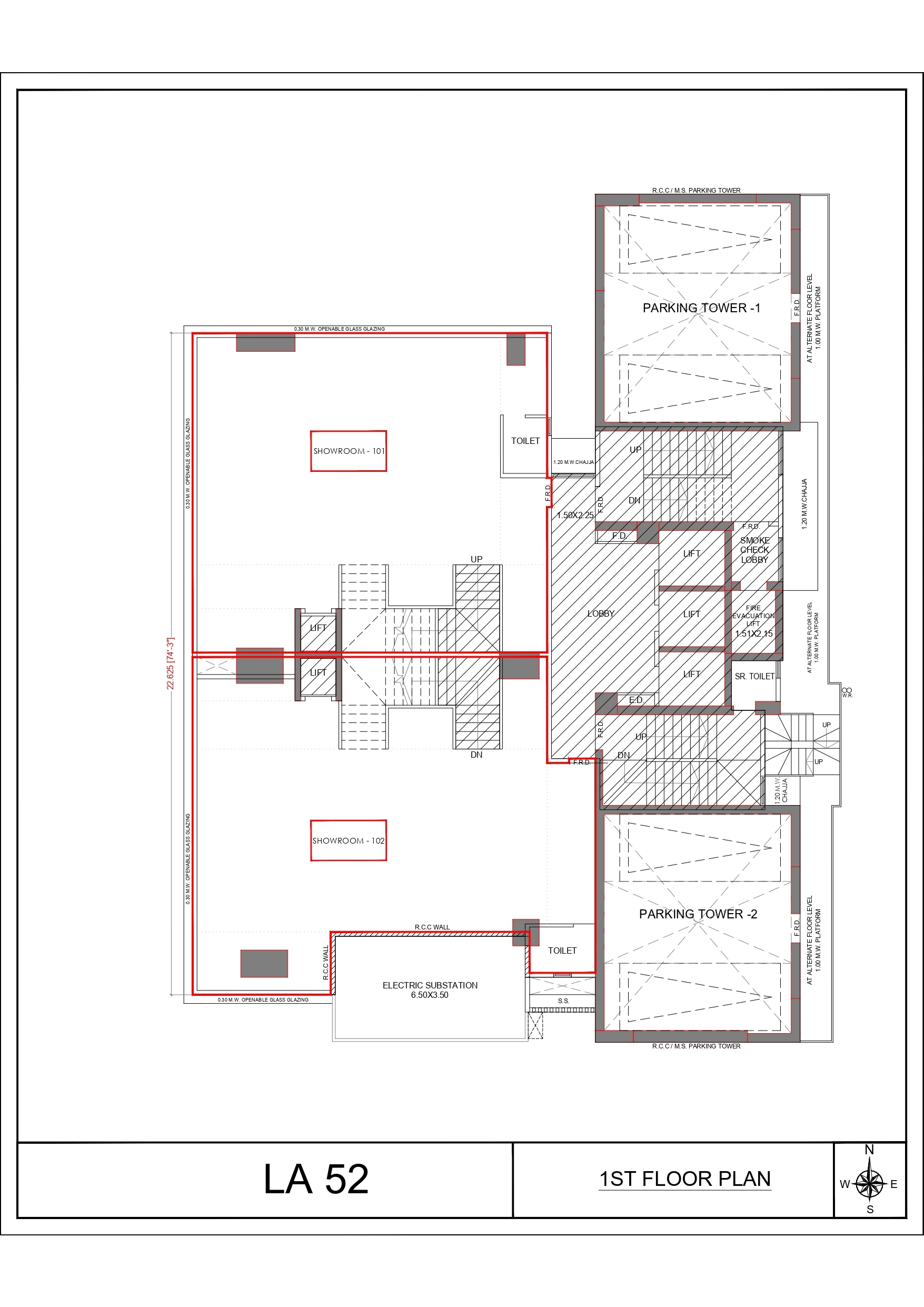 First floor commercial space for rent in Khar West