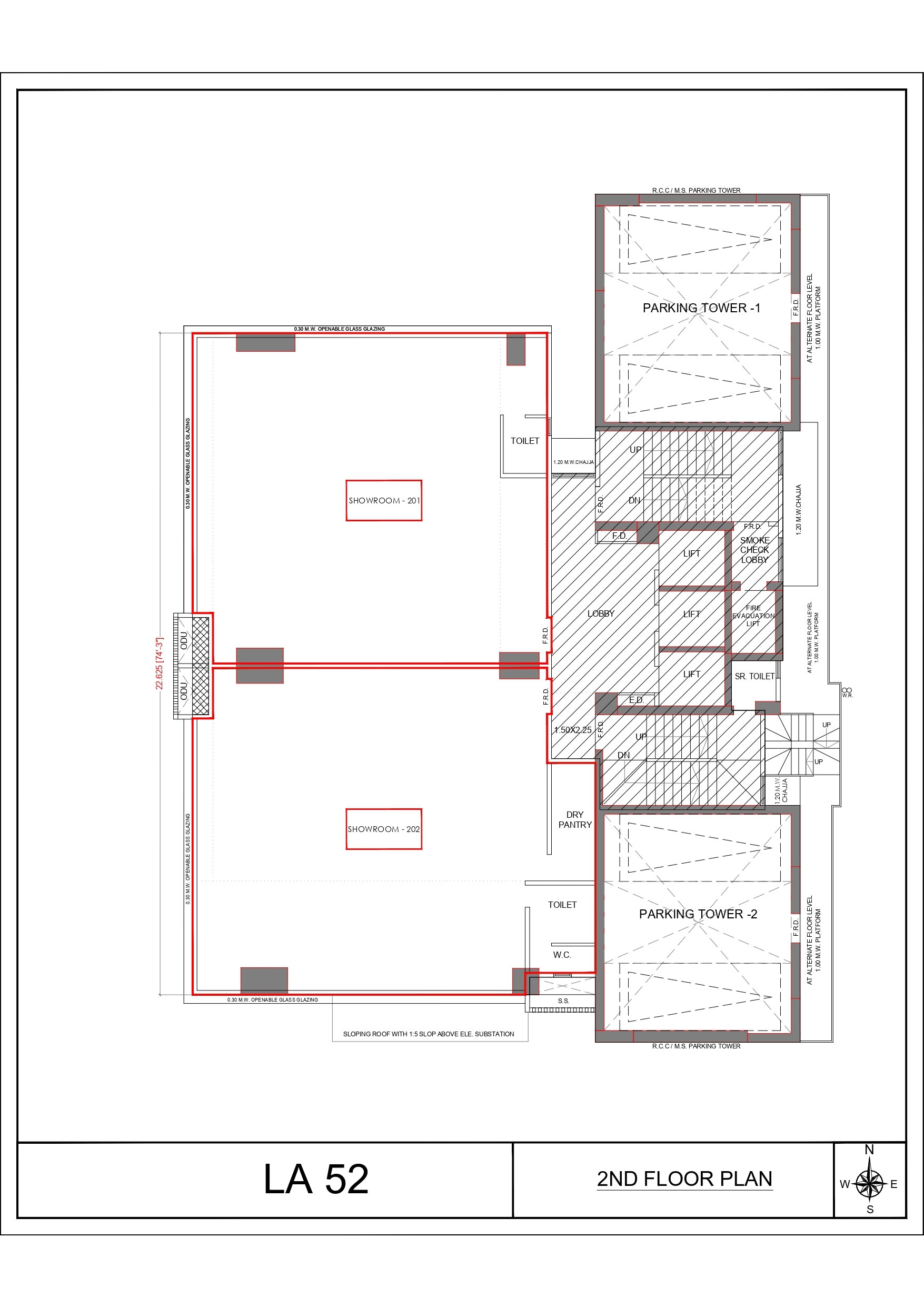 Second floor commercial space for rent in Khar West