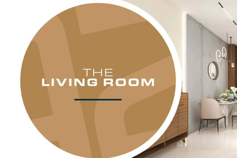 Living room design in 2 BHK flats at 42 Aura Santacruz West, SV Road