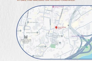 Location map of Gulnar Bandra West near Mount Mary Basilica, St. John Baptist Road, Navy Colony