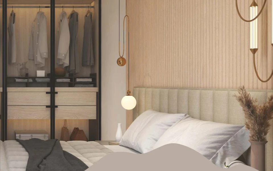 Master bedroom interior at Stellar Crest Santacruz West, flats near Santacruz railway station