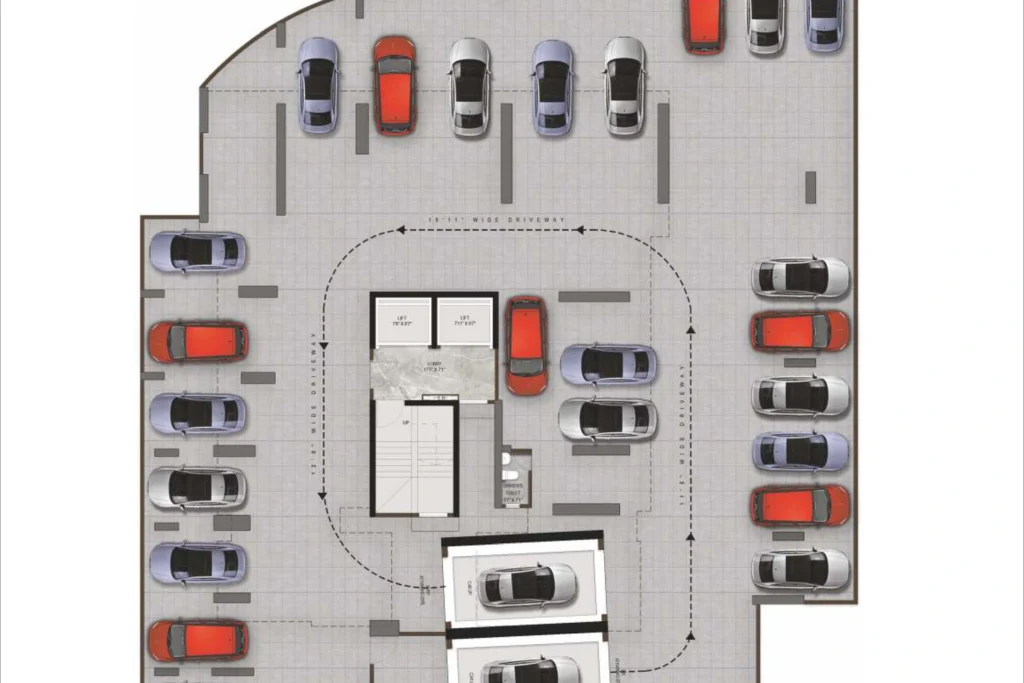 Stellar Crest Santacruz West podium parking floor plan