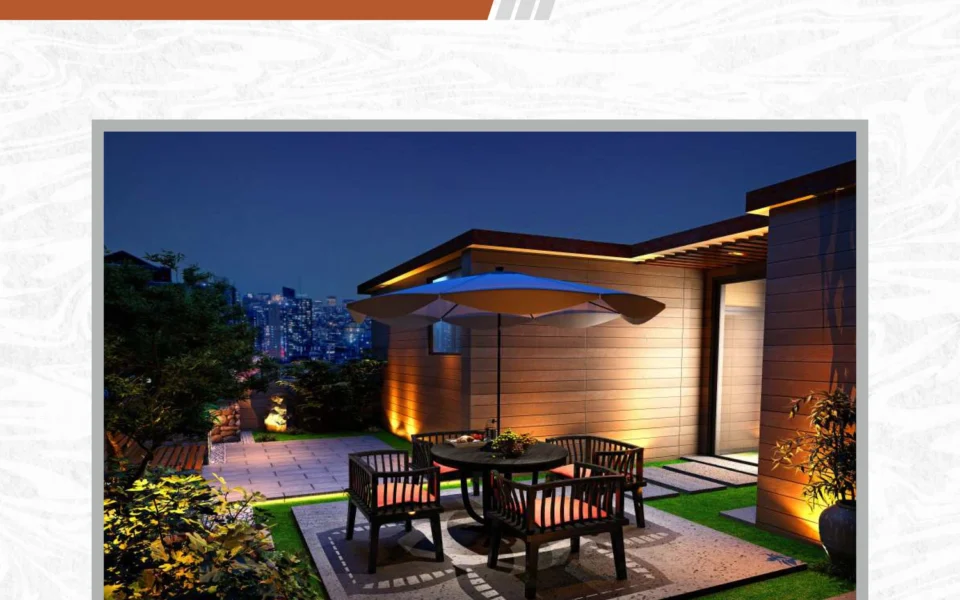 Party deck with city night view at Vivante Mahim West