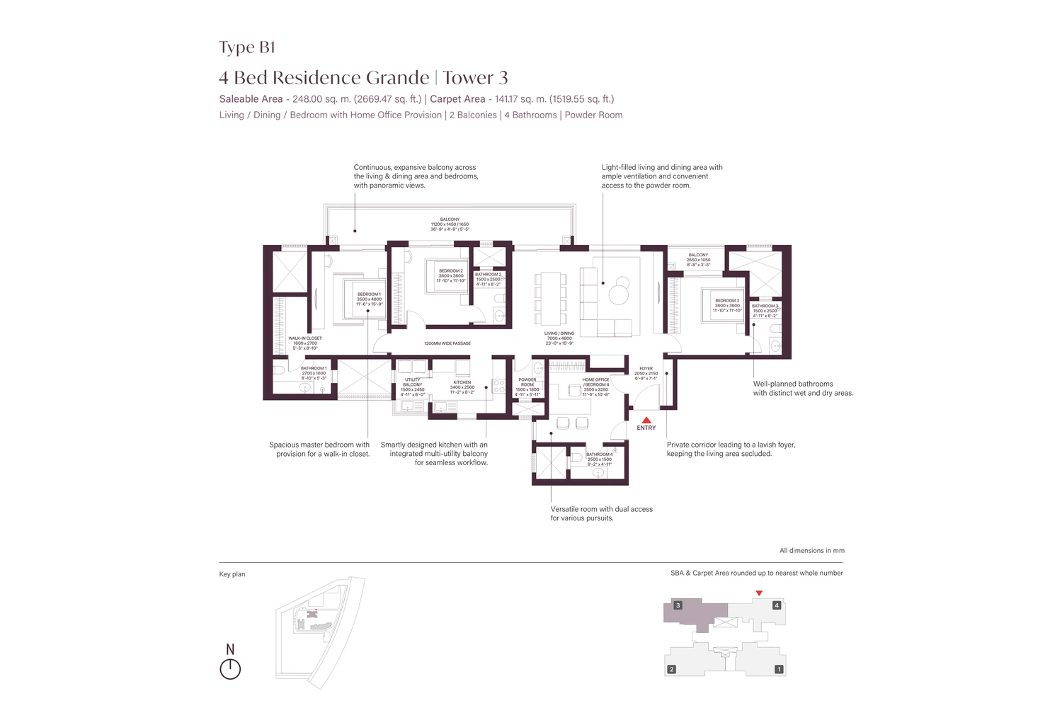 Type B1 - 4 Bed Grande (Tower 3)