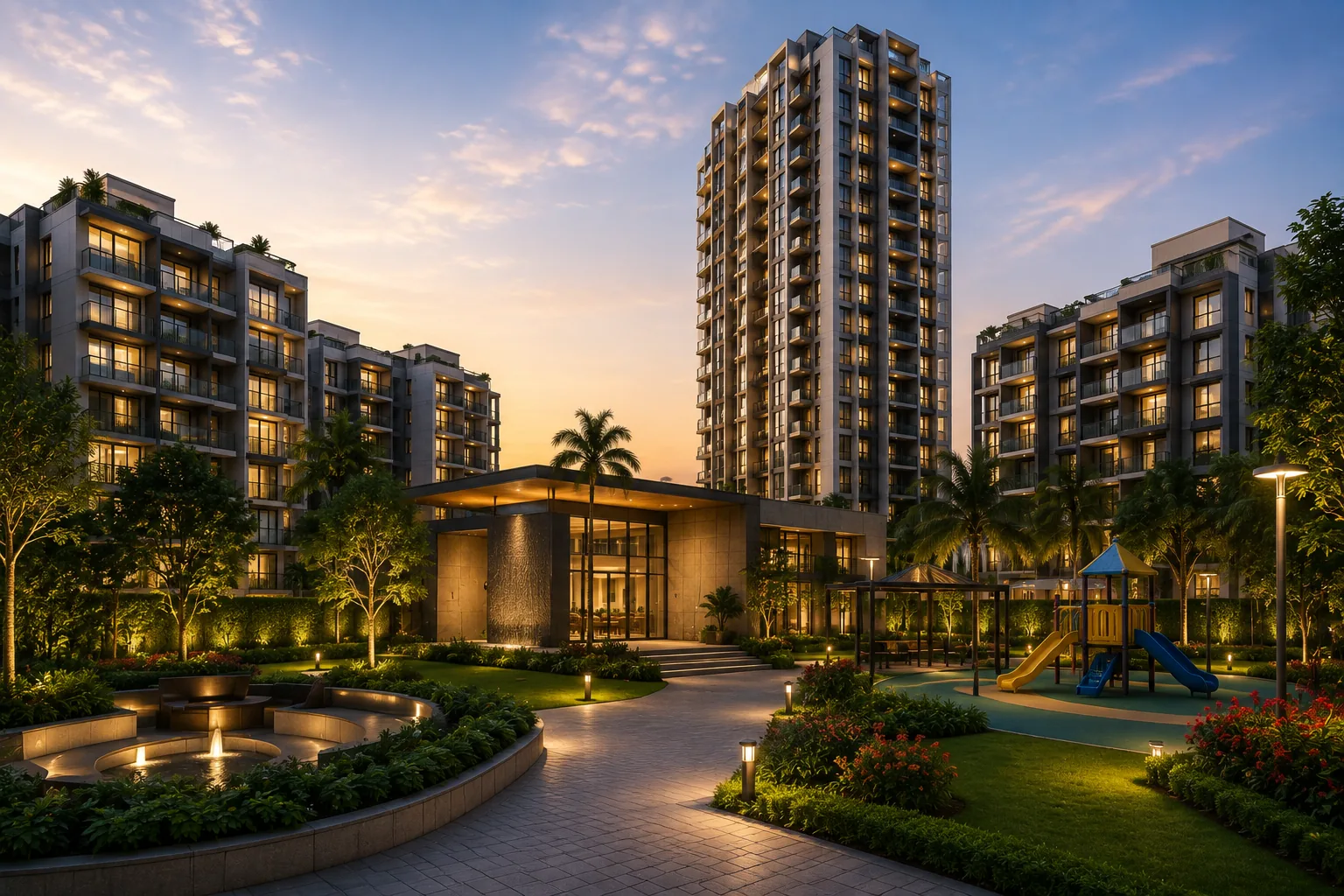 Aerial view of a Mumbai housing society eligible for conveyance and redevelopment
