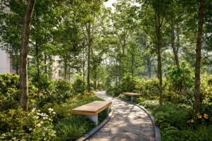 SOBHA Crescent Sector 63A nature trail through canopy grove
