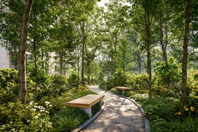 SOBHA Crescent Sector 63A nature trail through canopy grove