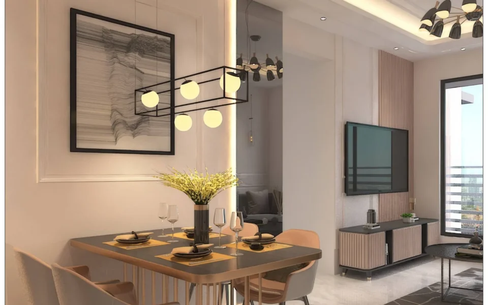 Ivory Heights Vile Parle East living and dining room interior
