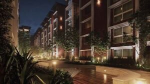 SOBHA Arbor alfresco deck at night