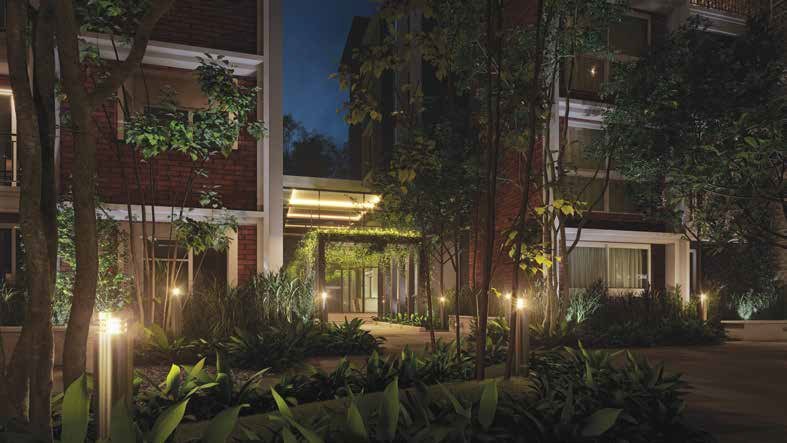 SOBHA Arbor landscape at night
