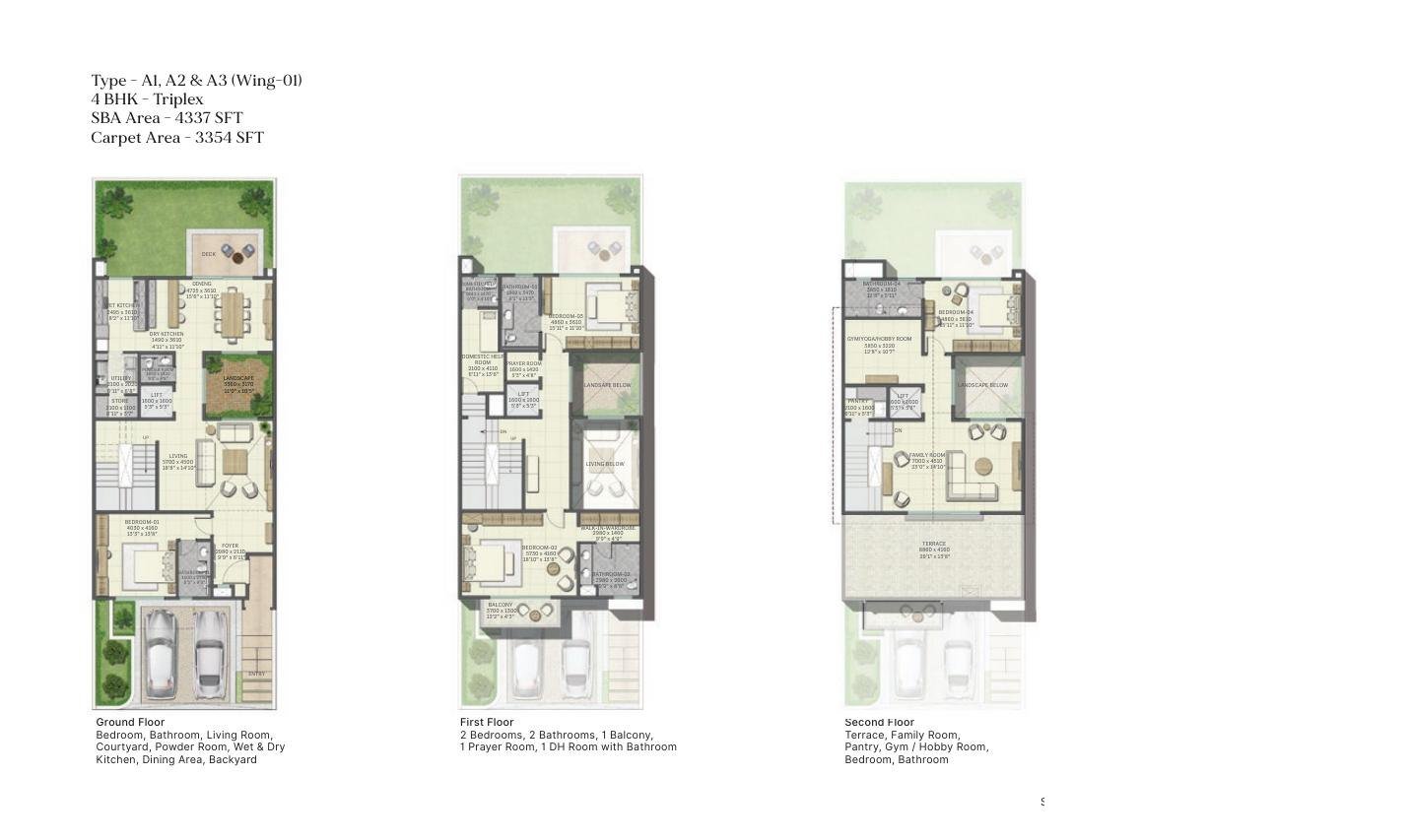 SOBHA Galera Kannamangala: Luxury Spanish-Style 4 BHK Row Houses — floor plan preview