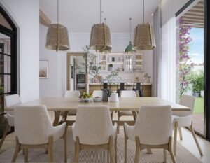 SOBHA Galera dining area and private garden