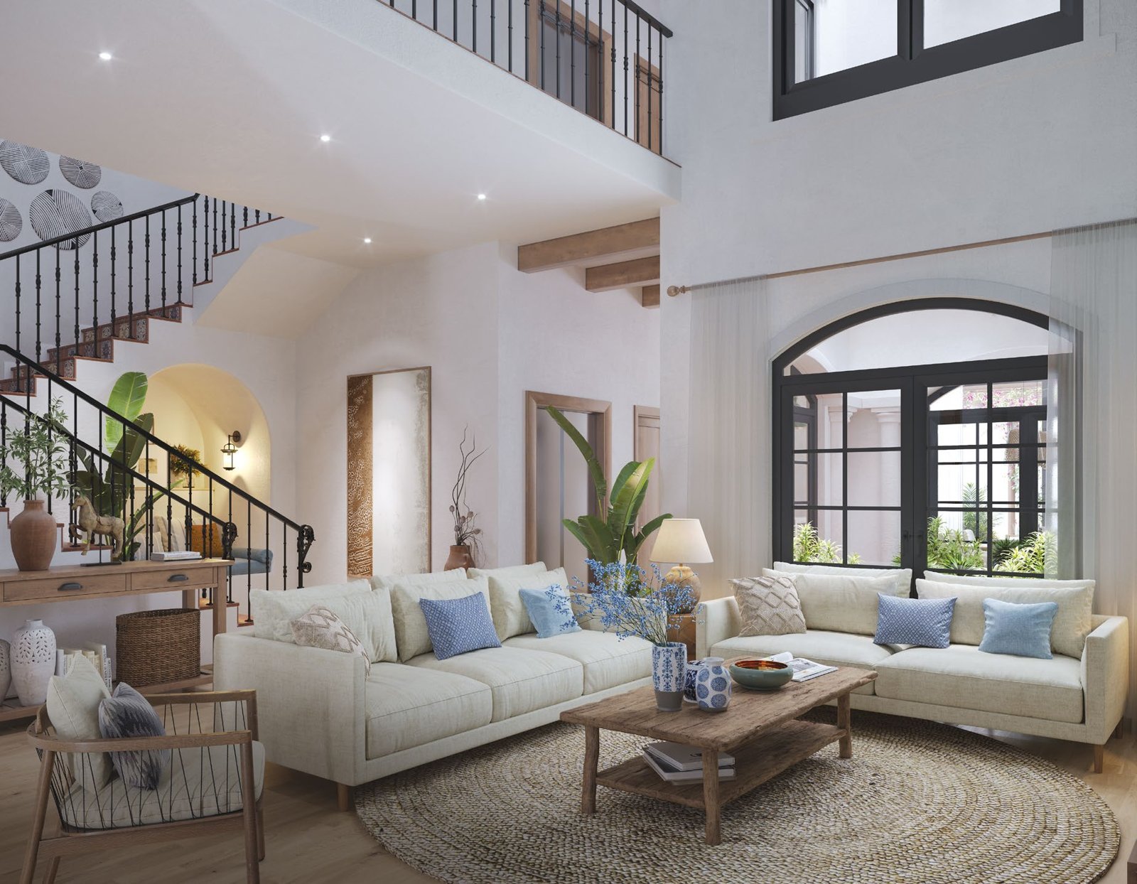 SOBHA Galera triplex double-height living room