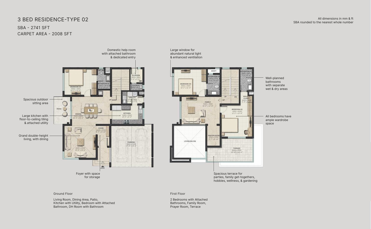 SOBHA Silver Estate Thrissur: Luxury Ready 3 & 4 BHK Villas in Pottore — floor plan preview
