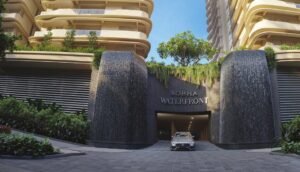 SOBHA Waterfront waterfall entrance