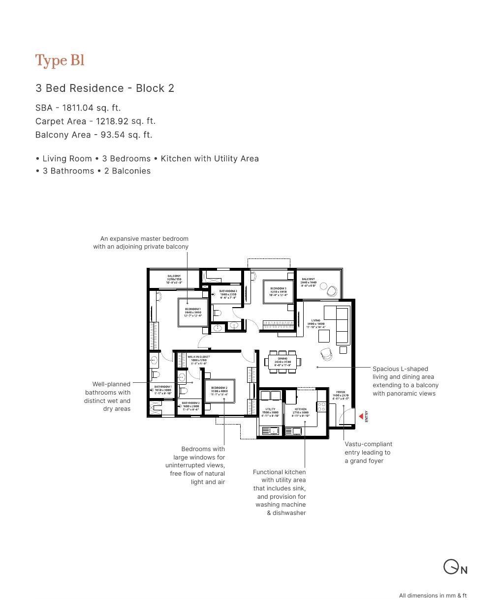 SOBHA Woods Whispering Hill, Akkulam: Luxury 3 & 4 BHK Homes — floor plan preview