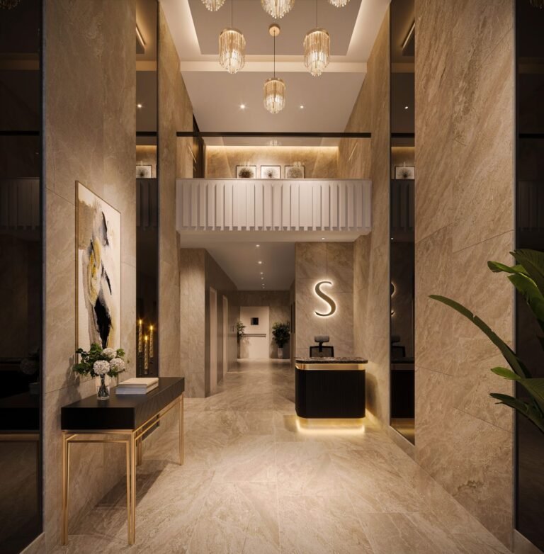 SOBHA Woods double-height entrance lobby