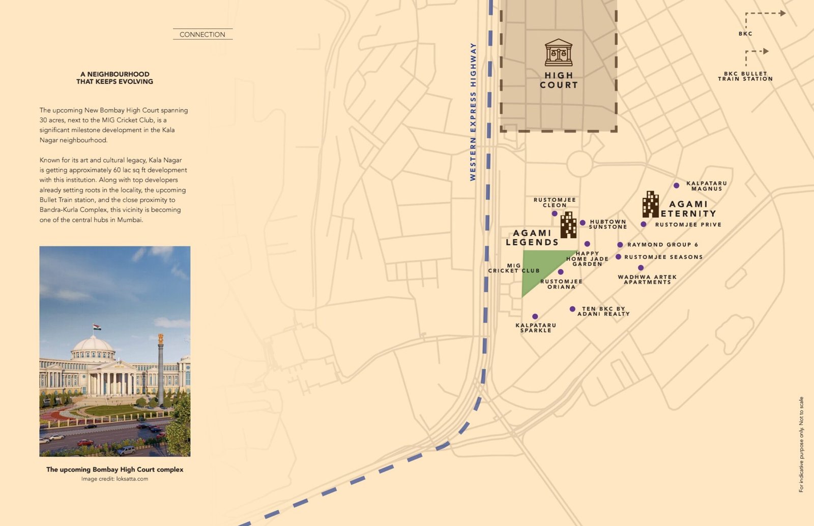 Kala Nagar neighbourhood map: Agami Legends, MIG Cricket Club and the new High Court site