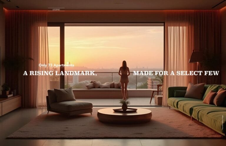 Living room with city view at Agami Legends (representative image)