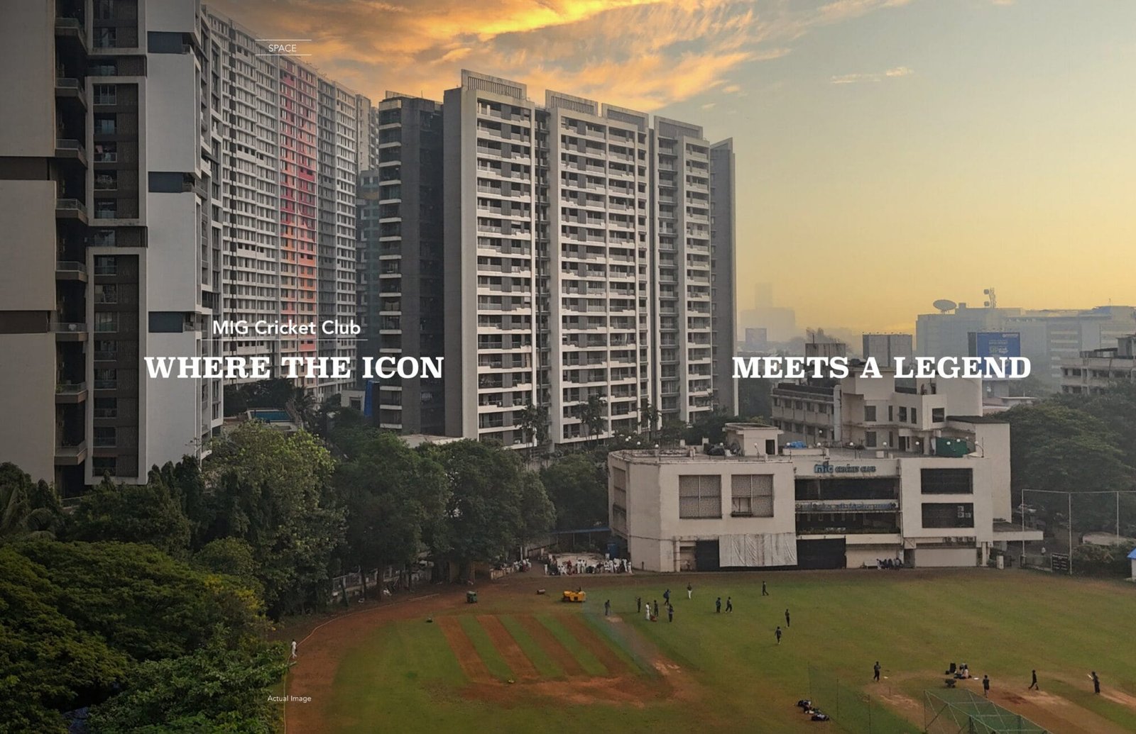MIG Cricket Club, Bandra East, seen from the Agami Legends site (actual image)