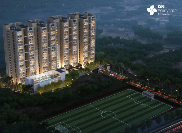 DN Fairytale Extension Madanpur Bhubaneswar: aerial night view
